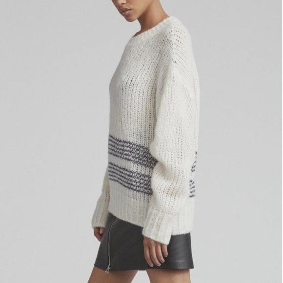 Rag & Bone Iceland Striped Wool Blend Sweater - Picture 2 of 8